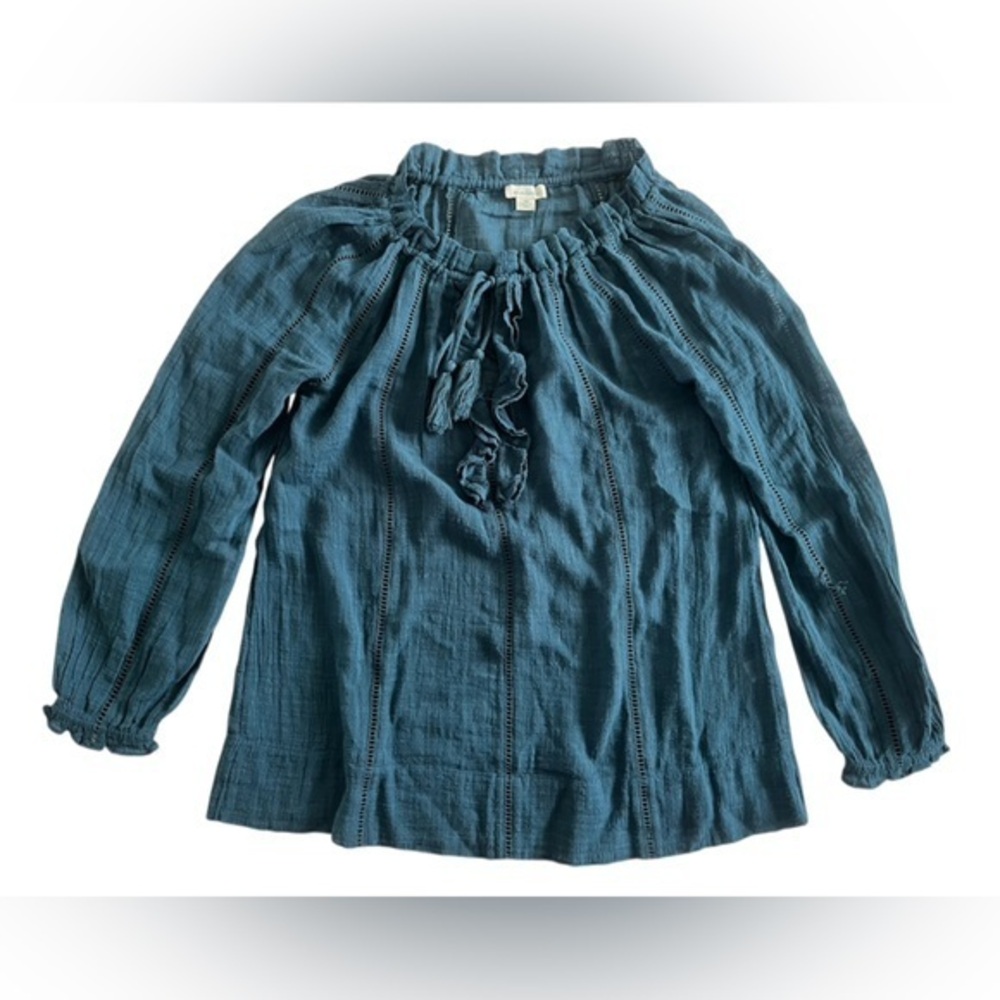 Sundance Teal Textured Top